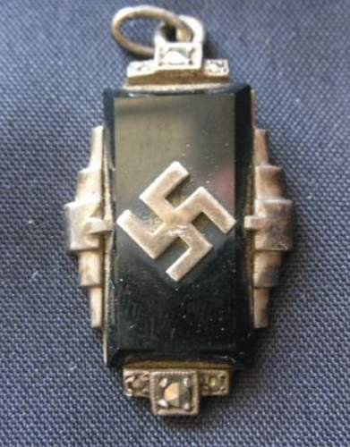 Third Reich era jeweled swastika pendant