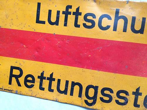 Luftschutz Rettungsstelle Enamal Sign