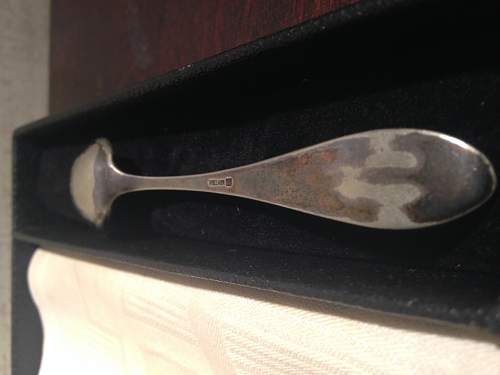 Mystery Hitler Spoon/Napkin box combo? Engraved set?