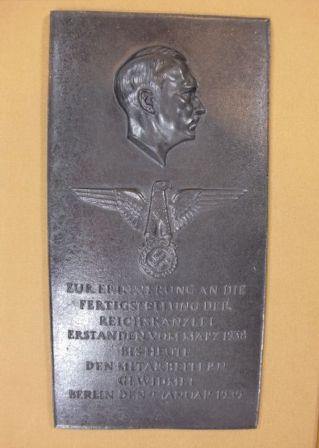 Reichskanzlei Plaque