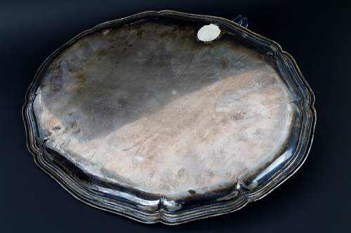 Adolf Hitler signaturen platte of silber from the Aviso Grille