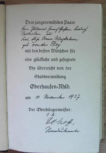 SS Wedding Presentation Copy of Mein Kampf