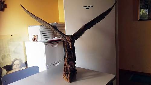 Carved wooden eagle