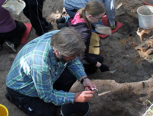 German porcelain fragments  and makers marks on other items  from conflict archaeology excavation in Finland