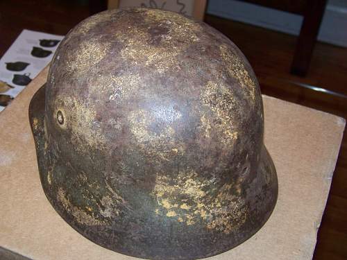 Normandy SS camo helmet found