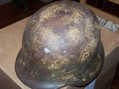 Normandy SS camo helmet found