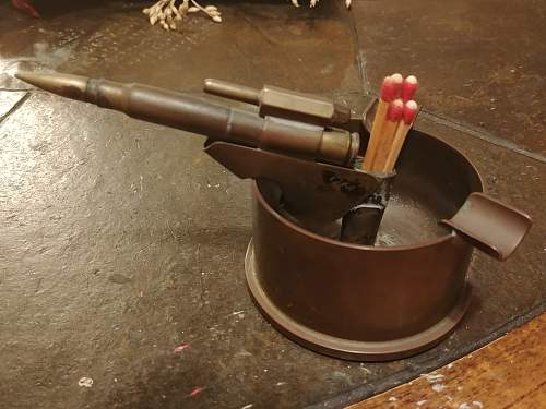 Cool trench art ashtray