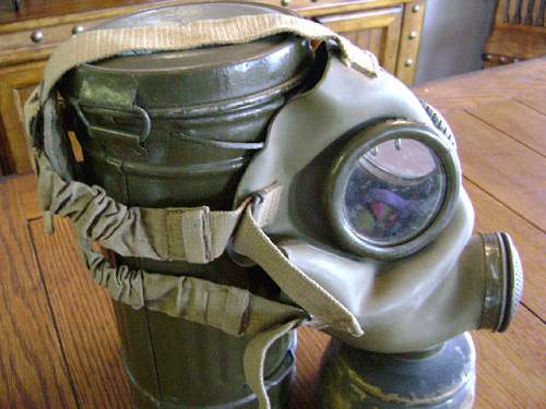 Italian T.35 Gas Mask and a ??? Gas Mask