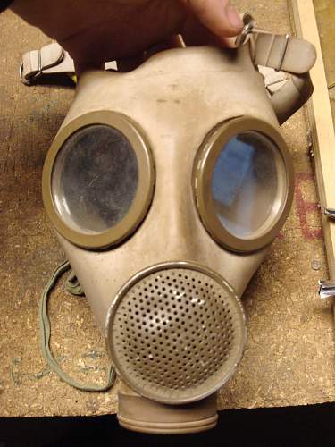 Italian T.35 Gas Mask and a ??? Gas Mask