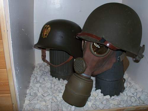 Italian T.35 Gas Mask and a ??? Gas Mask