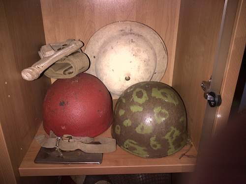 Charity shop finds and grandfather's helmets