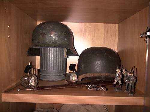 Charity shop finds and grandfather's helmets