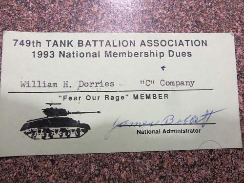 749TH Tank Battalion grouping