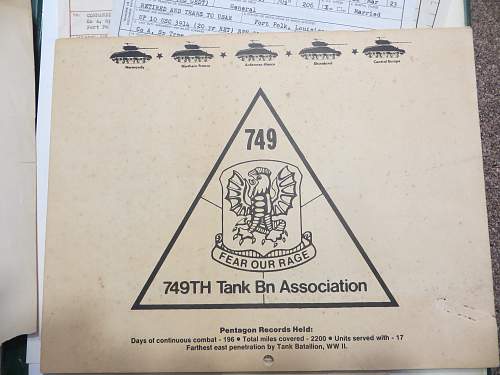 749TH Tank Battalion grouping