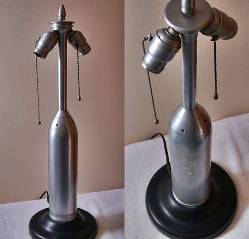 Can anyone validate this  artillary shell - trench art lamp?