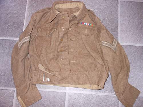 49th West Riding battledress blouse attic find