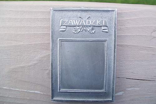 What is this for..Fourth Armored Div plaque named to Zawadzki