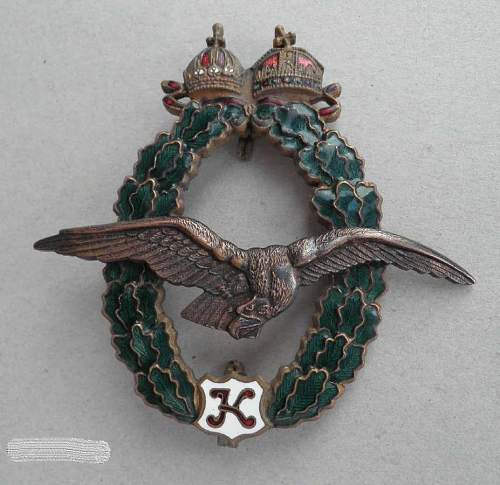 Austro-Hungarian field pilot's badge. Real or fake.