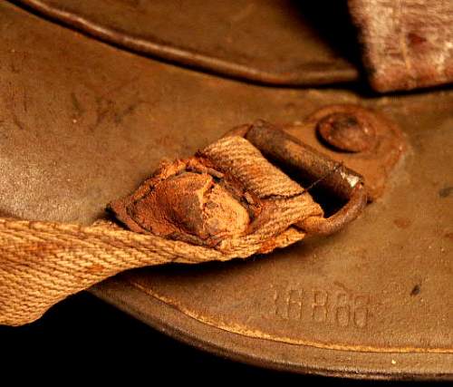 Austrian helmet with belt&amp;buckle.