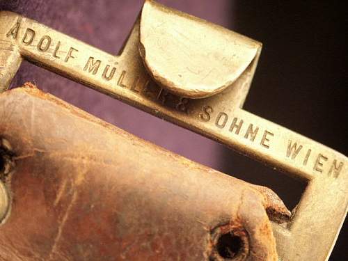 Austrian helmet with belt&amp;buckle.