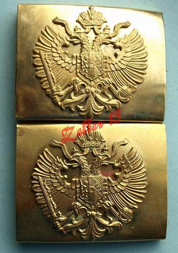 Studying the fake austro-hungarian fake buckes - 2 piece construction