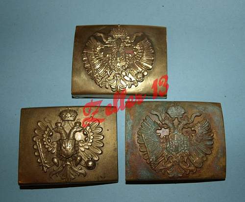 Studying the fake austro-hungarian fake buckes - 2 piece construction