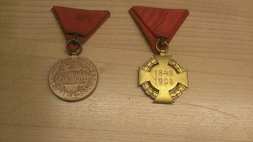 Pre World War 1 Austrian Medals