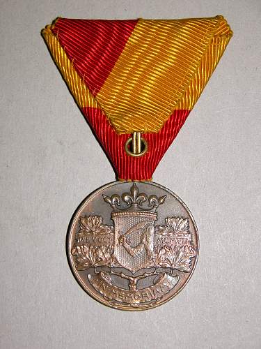 Medal for the Annexation of Bosnia-Herzegovina (Bosnisch-Herzegowinische Erinnerungsmedaille), 1908