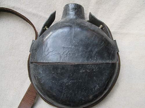 Austro-Hungarian-German Leather Glass Canteen Help Identify