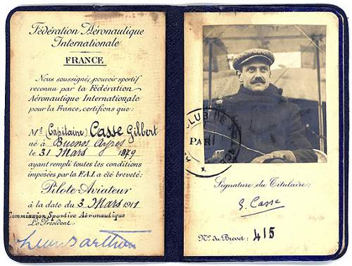 Early french pilots licence