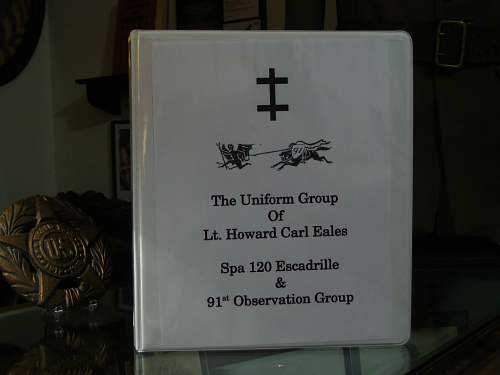 Lt. Howard Carl Eales Grouping, Pilot, Observer - WW I, French Escadrille 120 &amp; US 91st. Aero Squadron