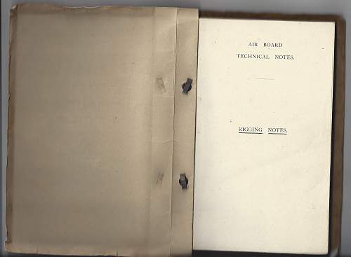 Two Airboard and Technical Notes manuals - includes Spads, Sopwiths and Nieuport aircraft
