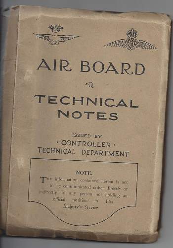 Two Airboard and Technical Notes manuals - includes Spads, Sopwiths and Nieuport aircraft