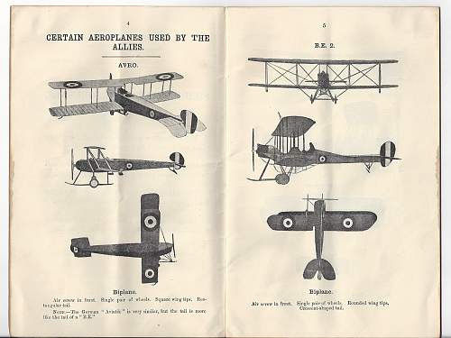 Silhouettes of Aeroplanes - a 1915 RFC Manual