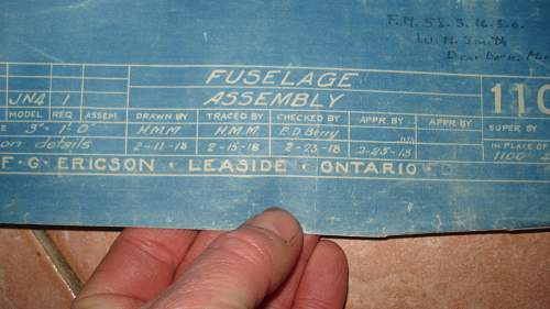 Original WW1 RFC Blue Prints Leaside Canada