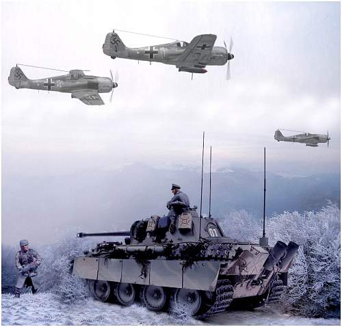 Winter WW2 aviation art