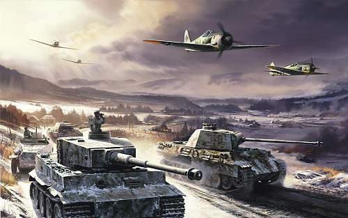 Winter WW2 aviation art