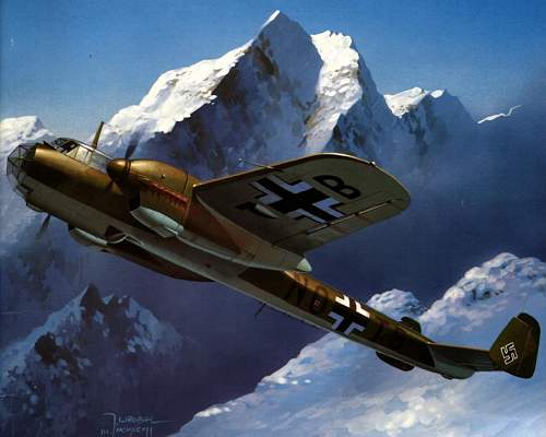 Winter WW2 aviation art