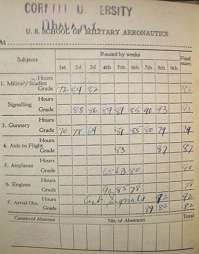 2nd. Lt. Charles Hill, Aviator, 3rd. Aviation Instruction Center, Issoudun, France WWI