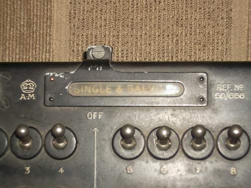 Lancaster Bomb Arming Switch Panel