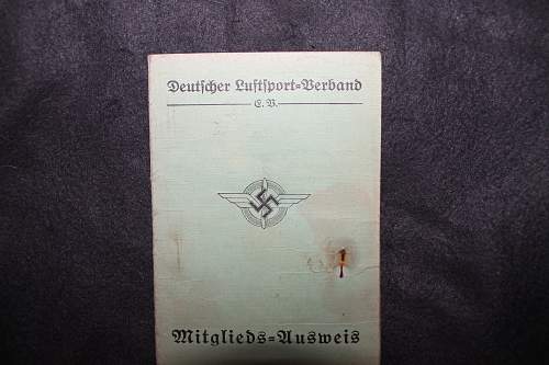 DLV mitglieds-ausweis 1934