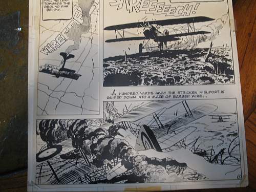 Drawings of WWI dog fight