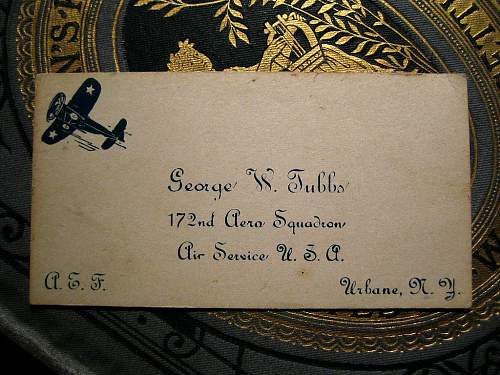 WWI Calling Card of George W. Tubbs, AEF