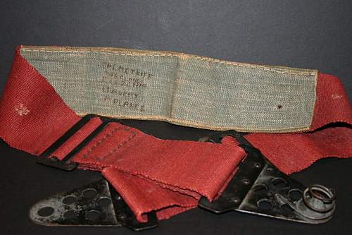 Seatbelt of Carl Menckhoff's Fokker D VII