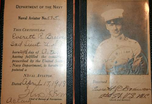 WW1 Marine Pilot / 2 Victories / Navy Cross