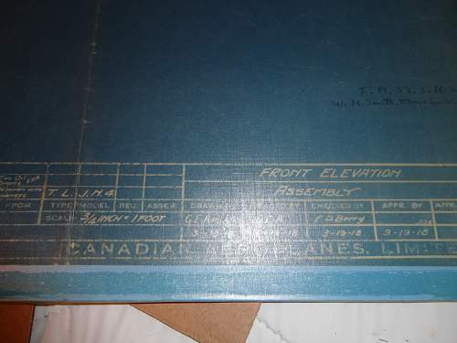 Wartime Blue Print for JN 4  Canadian Built