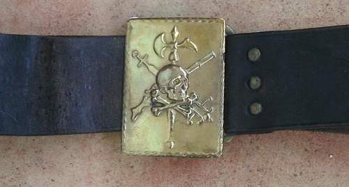 Spanish african army belt buckle from blue division positions , leningrad front