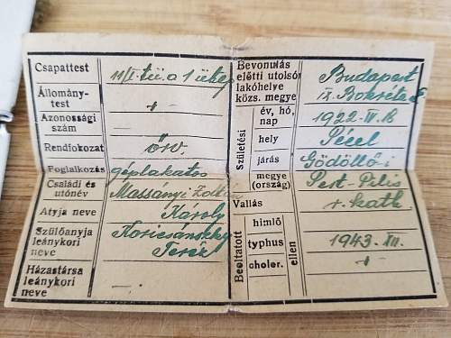 Paperwork inside of Hungarian Dog Tags - Great condition
