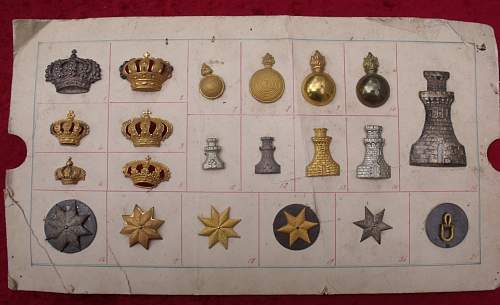 Spanish Insignia Sample Board