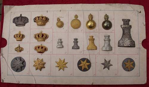 Spanish Insignia Sample Board